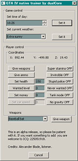 Simple native trainer